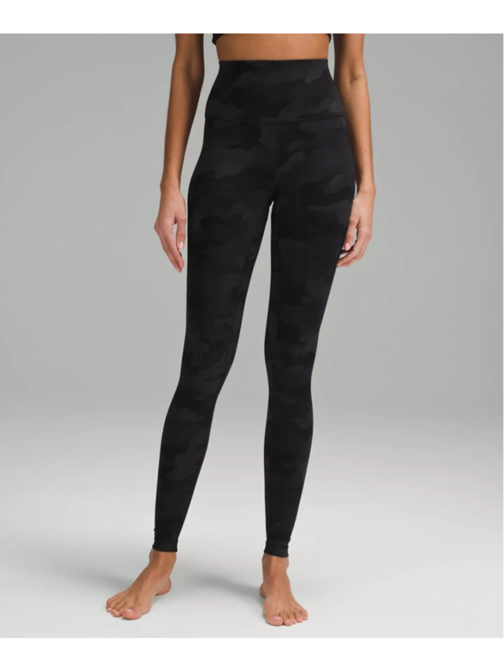 Lululemon Align SHR Pants 28" Black Camo Leggings Size 8